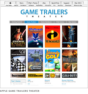 Apple Game Trailer Theater