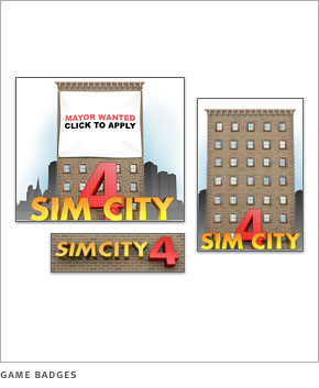 Sim City 4 game badges