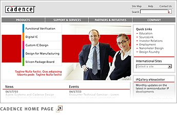 Cadence front page